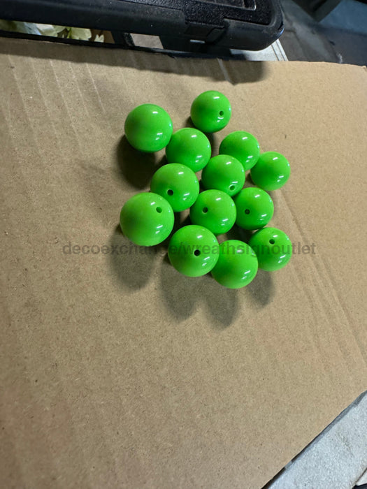 Lime Green Bubble Gum Bead Premium Mix Bag Of 100 Dei-037 Tools