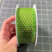 Lime Linen With White Raised Microdot Ribbon 1.5 Inches X 10 Yards 41345-09-09