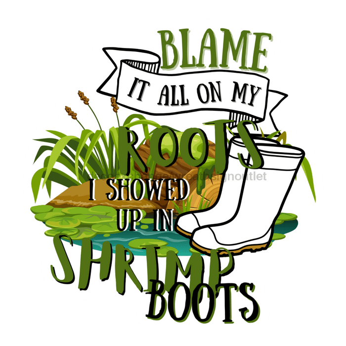 Louisiana Door Hanger Shrimp Boots Wood Sign Decoe-W-0127 22