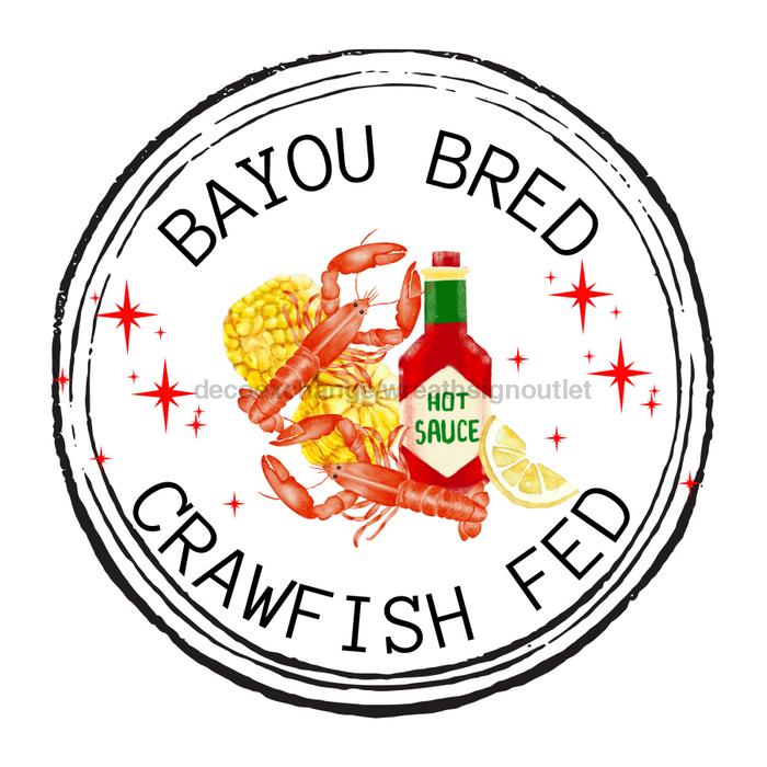 Louisiana Sign Crawfish Door Hanger Wood Sign Decoe-W-0126 22