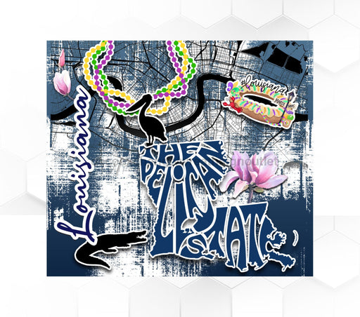 Louisiana Tumbler 20 Oz Skinny Decoetumbler-382