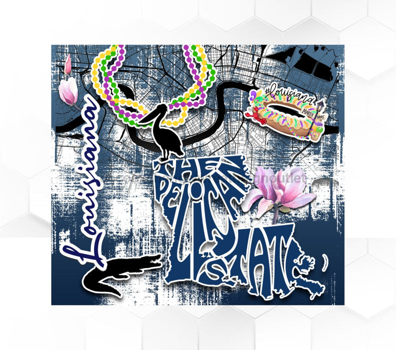 Louisiana Tumbler 20 Oz Skinny Decoetumbler-382