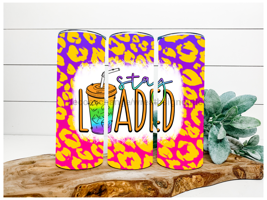 Love Loaded Tea Tumbler, 20 oz Skinny Tumbler DECOETUMBLER-135 - DecoExchange