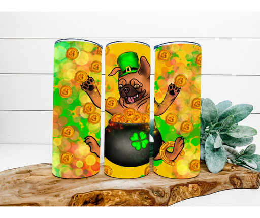 Lucky Dog St Patricks Day Tumbler, 20 oz Skinny Tumbler DECOETUMBLER-168 - DecoExchange