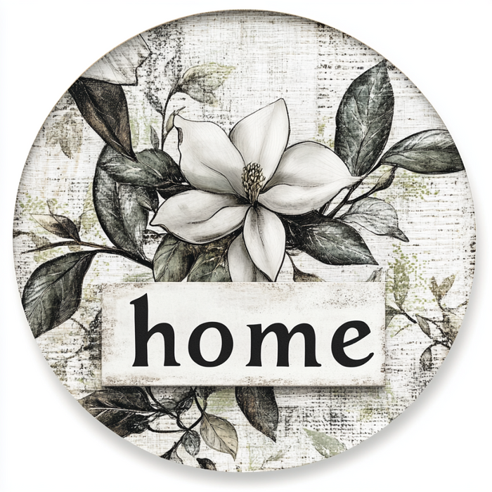 Magnolia Sign, Home Sign, DCO-13038, Sign For Wreath, 10" Metal Sign