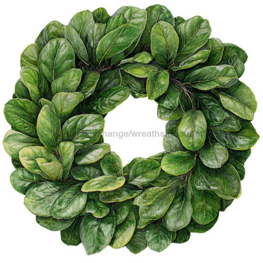 hanging basket flower plants Magnolia Wreath Base, DCO-W-00091-DH, 22"