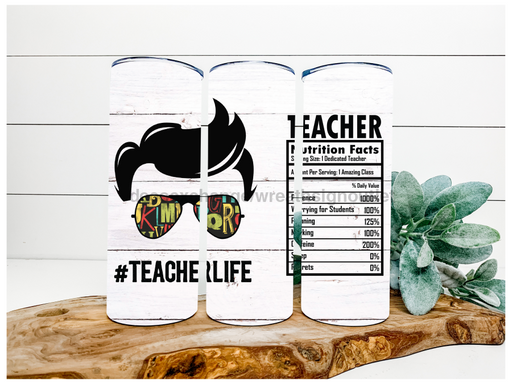 Male Teacher Tumbler 20 oz Skinny Tumbler DECOETUMBLER-151 - DecoExchange