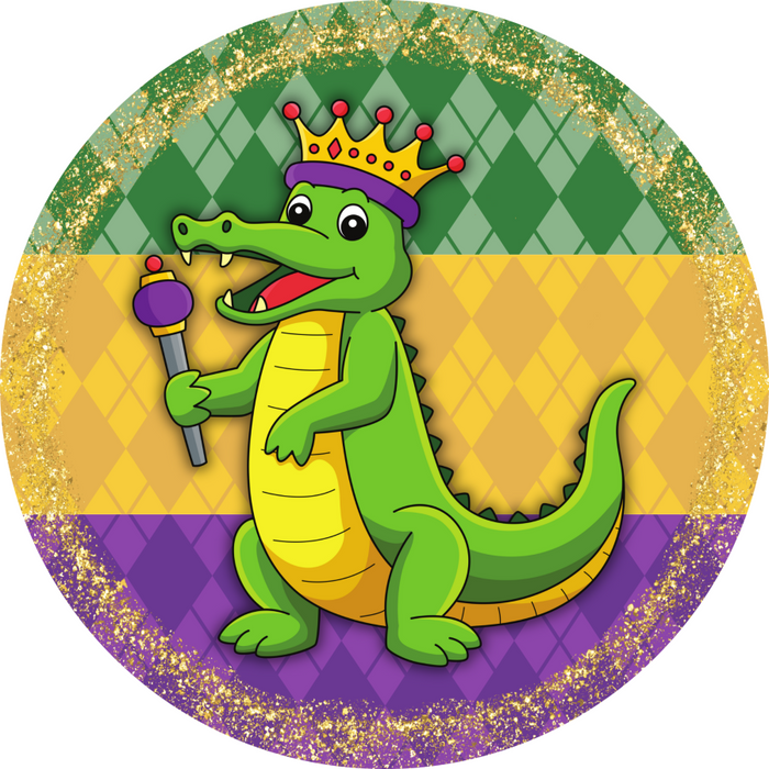 Mardi Gras Sign, DCO-13147-DH, Sign For Wreath, 18" Door Hanger