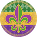 Mardi Gras Sign, DCO-13148-VINYL, Sign For Wreath, 10" Vinyl Round