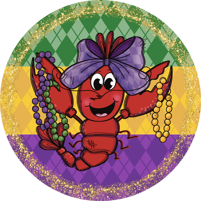 Mardi Gras Sign, DCO-13150-DH, Sign For Wreath, 18" Door Hanger