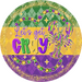 Mardi Gras Sign, DCO-13154-VINYL, Sign For Wreath, 10" Vinyl Round