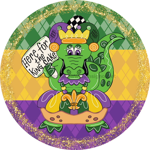 Mardi Gras Sign, DCO-13161-DH, Sign For Wreath, 18" Door Hanger