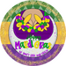 Mardi Gras Sign, DCO-13162, Sign For Wreath, 10" Metal Sign