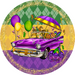 Mardi Gras Sign, DCO-13167-VINYL, Sign For Wreath, 10" Vinyl Round