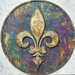 Mardi Gras Sign, Fleur De Lis Sign, DCO-13135, Sign For Wreath, 10" Metal Sign