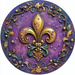 Mardi Gras Sign, Fleur De Lis Sign, DCO-13139, Sign For Wreath, 10" Metal Sign