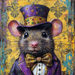 Mardi Gras Sign, Mouse Sign, DCO-13117, Sign For Wreath, 10x10" Metal Sign