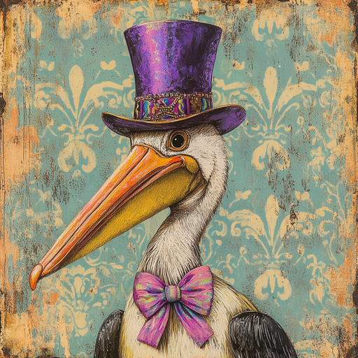 Mardi Gras Sign, Top Hat Sign, DCO-13099, Sign For Wreath, 10x10" Metal Sign