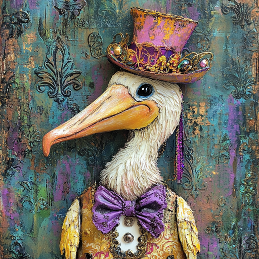 Mardi Gras Sign, Top Hat Sign, DCO-13112, Sign For Wreath, 10x10" Metal Sign