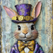 Mardi Gras Sign, Top Hat Sign, DCO-13116, Sign For Wreath, 10x10" Metal Sign