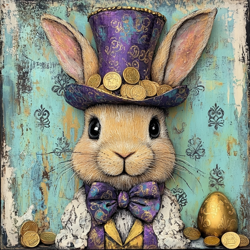 Mardi Gras Sign, Top Hat Sign, DCO-13127, Sign For Wreath, 10x10" Metal Sign