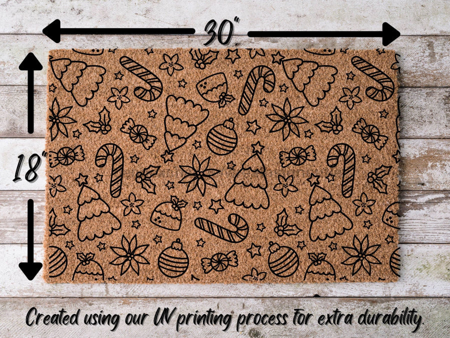 Merry Christmas Door Mat | Christmas Doormat | Winter Decoration | Welcome Mat | Holiday Doormat | Winter Decor | Christmas Gift