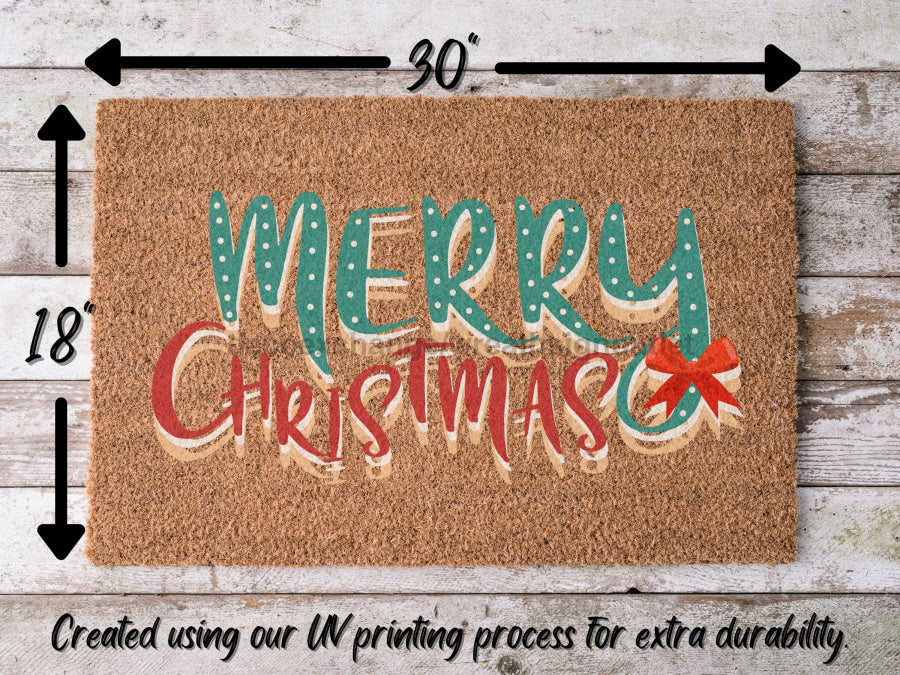 Merry Christmas Door Mat | Hippo Christmas Doormat | Winter Decoration | Welcome Mat | Holiday Doormat | Winter Decor | Christmas Gift