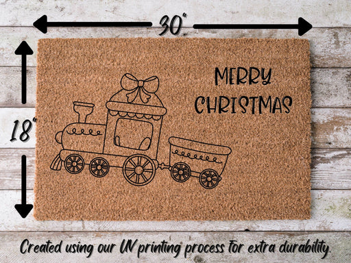 Merry Christmas Door Mat | Hippo Christmas Doormat | Winter Decoration | Welcome Mat | Holiday Doormat | Winter Decor | Christmas Gift