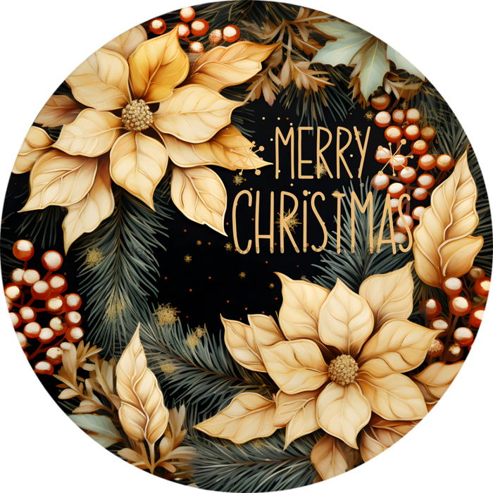 Merry Christmas Sign, DECOE-5308-D, Sign For Wreath, 10" Wood Sign