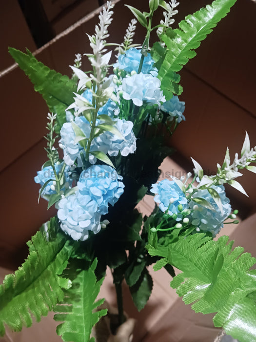 Mini Mum Bush – 12 Stems Light Blue 36349 Greenery