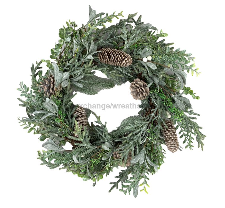 Mistletoe Pine Mix Wreath 24’ 85311Wr24 Base