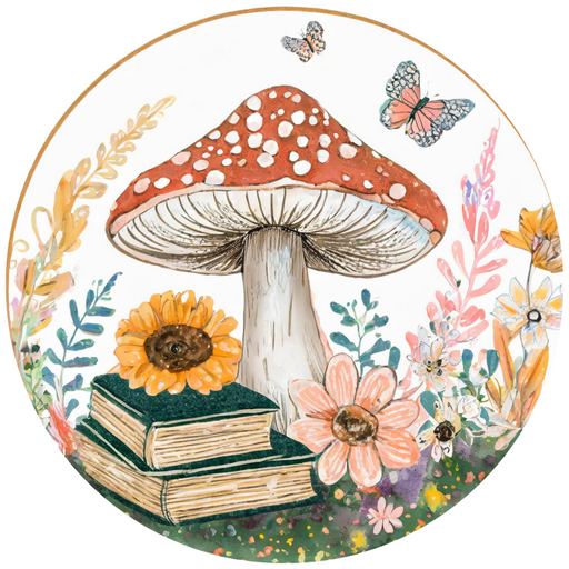 Mushroom Sign Books Decoe-5196 10’ Metal Round