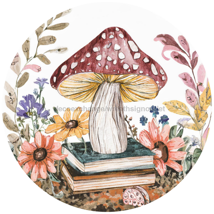 Mushroom Sign Books Decoe-5198 10’ Metal Round