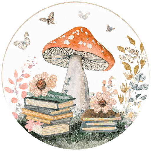 Mushroom Sign Books Decoe-5199 10’ Metal Round