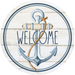 Nautical Sign, Anchor Sign, Welcome Sign, DECOE-4041, 10" Metal Round