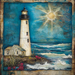 Nautical Sign, Light House Sign, DCO-02561, Sign For Wreath, 10x10" Metal Sign