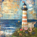 Nautical Sign, Light House Sign, DCO-02562, Sign For Wreath, 10x10" Metal Sign