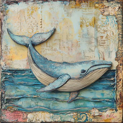 Nautical Sign, Whale Sign, DCO-02595, Sign For Wreath, 10x10" Metal Sign