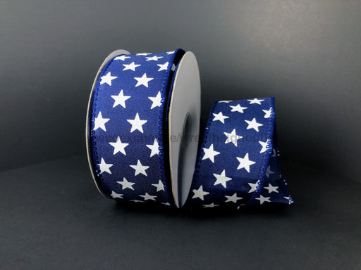 Navy Satin/Wht Stars 1.5X10Y 41223-09-27 Ribbon