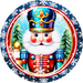 Nutcracker Sign Christmas Decoe-4814 10 Metal Round
