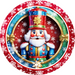 Nutcracker Sign Christmas Decoe-4815 10 Metal Round