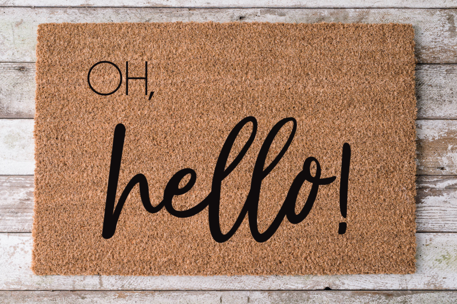 Oh Hello - Funny Door Mat - 30x18" Coir Door Mat - DECOE-CM-047 - DecoExchange