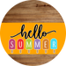 Orange Hello Summer Door Hanger Dco-01643-Dh-O 18’ Round Wood