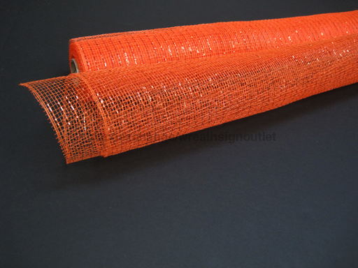 Orange/Orange Metallic Mesh 10’’X10Y XB90510-19 Mesh