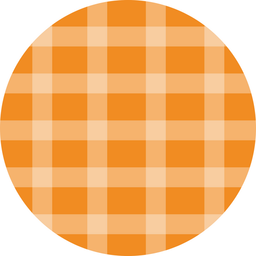 Orange Plaid Flower Center, DECOE-FC-0031, 6" metal Flower Center - DecoExchange®