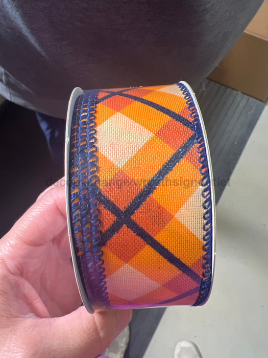 Org-Rust-Navy Glt Georgina Pld 1.5’’X10Y 61501-09-27 Ribbon