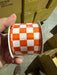 Orange Satin/White Race Check 2.5’’X10Y 42437-40-19 Ribbon