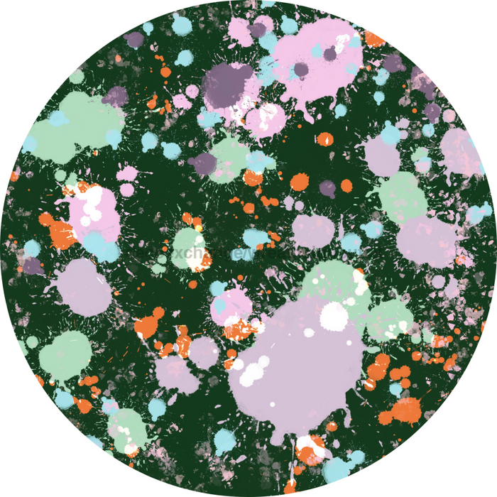 Paint Splatter Flower Center, DECOE-FC-0051, 6" metal Flower Center - DecoExchange®