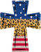 Patriotic Cross Door Hanger Decoe-W-698-Dh 22’ Wood