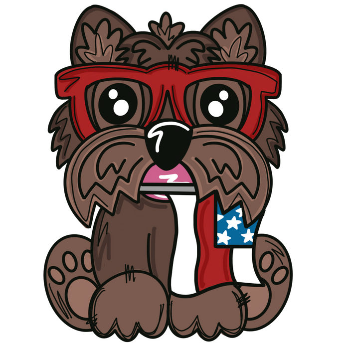 Patriotic Dog Door Hanger Mj-W-00058-Dh-30 30’ Wood